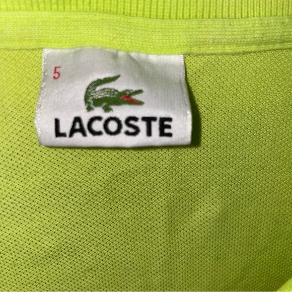 LACOSTE  Lime Green Polo Shirt - Picture 4 of 4